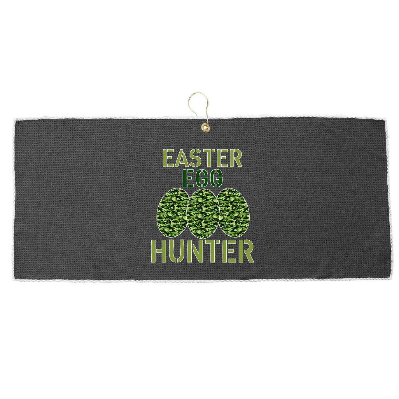Easter Egg Hunter Camo Eggs Funny Egg Hunt Large Microfiber Waffle Golf Towel