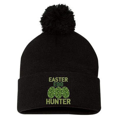 Easter Egg Hunter Camo Eggs Funny Egg Hunt Pom Pom 12in Knit Beanie