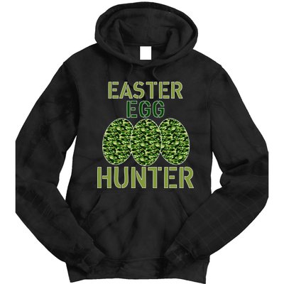 Easter Egg Hunter Camo Eggs Funny Egg Hunt Tie Dye Hoodie