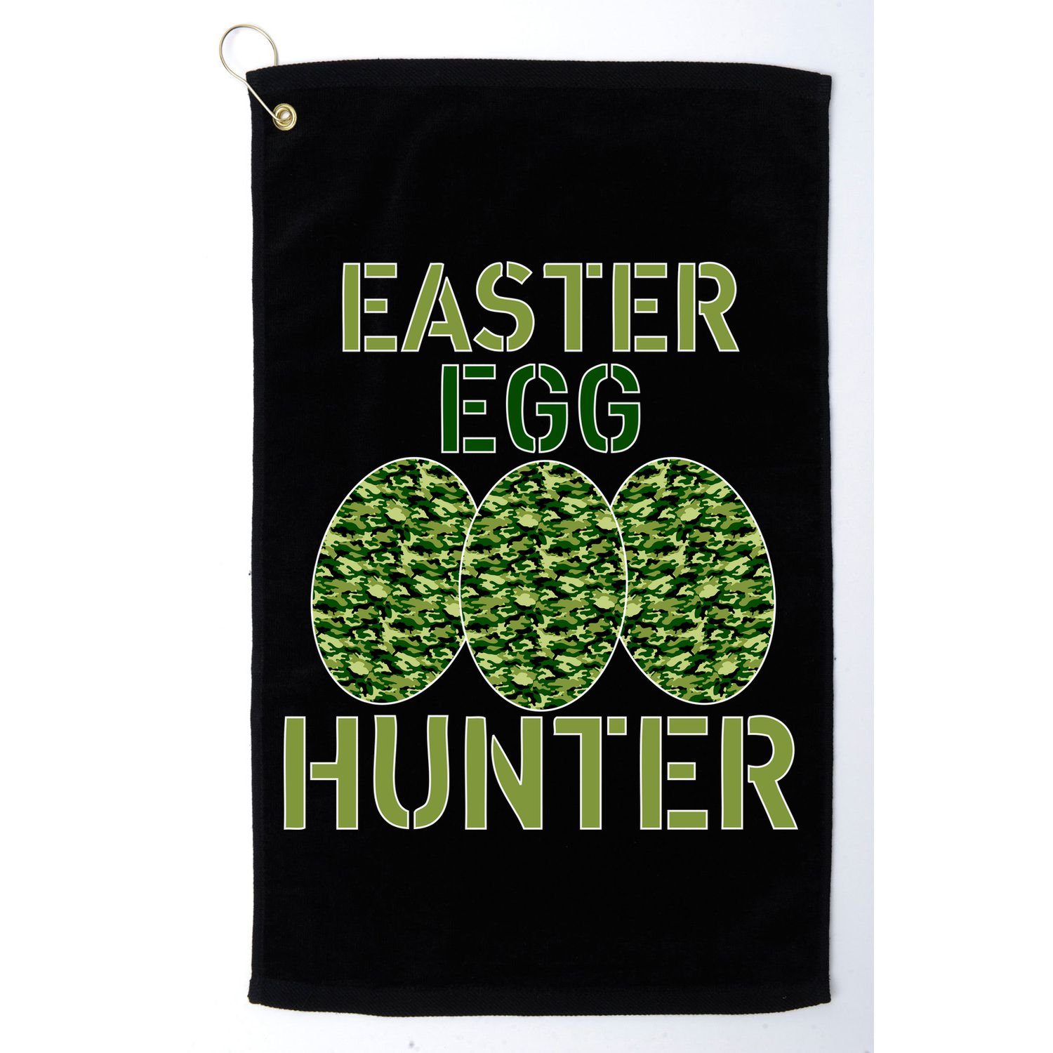 Easter Egg Hunter Camo Eggs Funny Egg Hunt Golf Towel