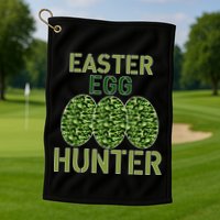 Easter Egg Hunter Camo Eggs Funny Egg Hunt Golf Towel