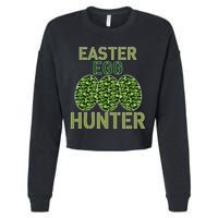 Easter Egg Hunter Camo Eggs Funny Egg Hunt Cropped Pullover Crew