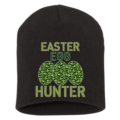 Easter Egg Hunter Camo Eggs Funny Egg Hunt Short Acrylic Beanie