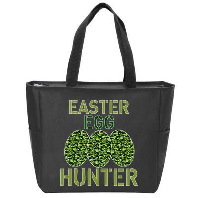 Easter Egg Hunter Camo Eggs Funny Egg Hunt Zip Tote Bag