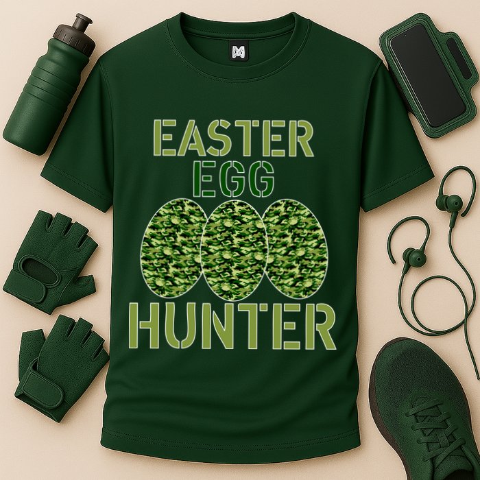 Easter Egg Hunter Camo Eggs Funny Egg Hunt Cooling Performance Crew T-Shirt