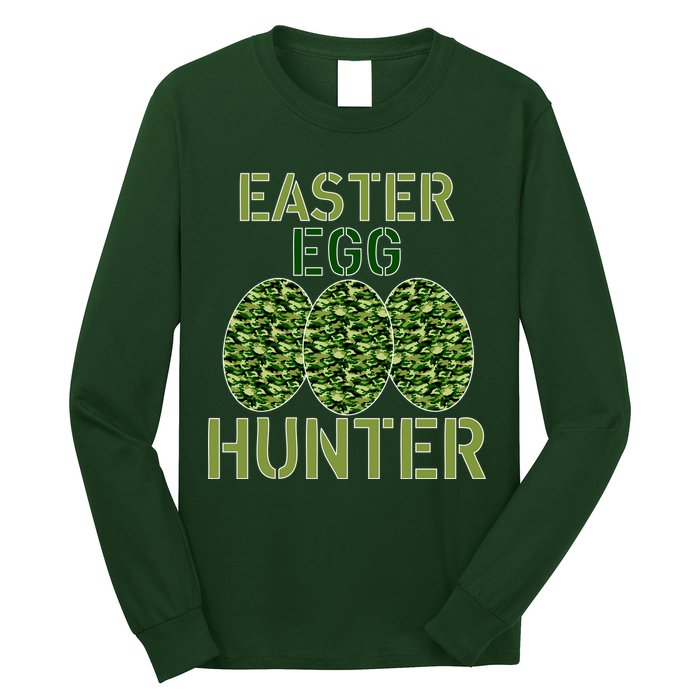 Easter Egg Hunter Camo Eggs Funny Egg Hunt Long Sleeve Shirt