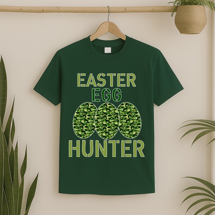 Easter Egg Hunter Camo Eggs Funny Egg Hunt T-Shirt