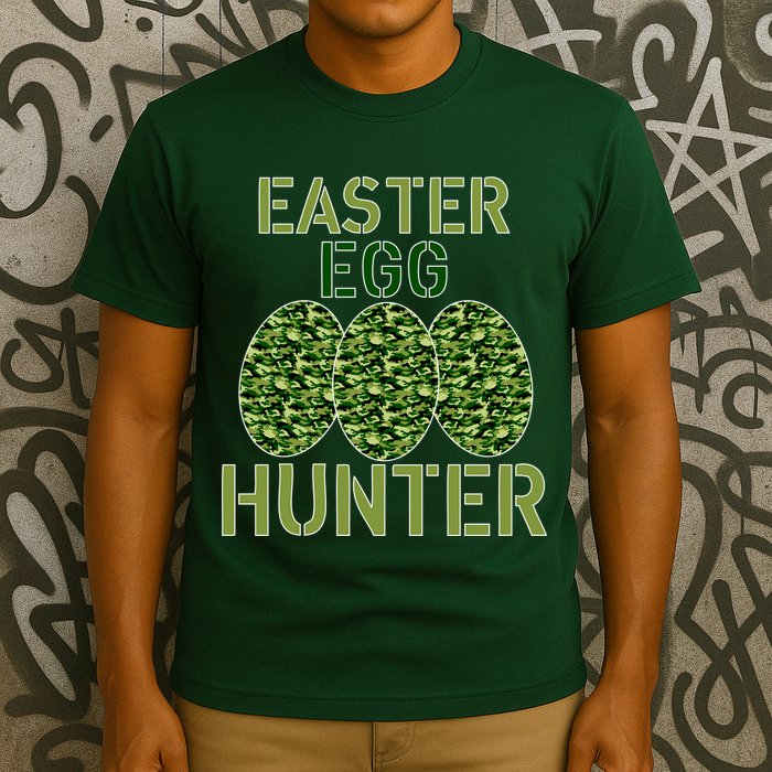 Easter Egg Hunter Camo Eggs Funny Egg Hunt T-Shirt