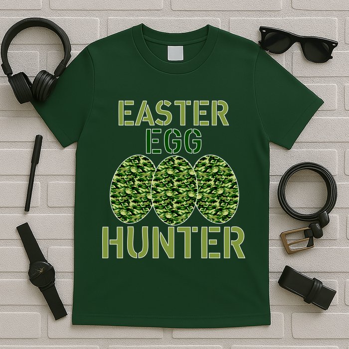 Easter Egg Hunter Camo Eggs Funny Egg Hunt T-Shirt