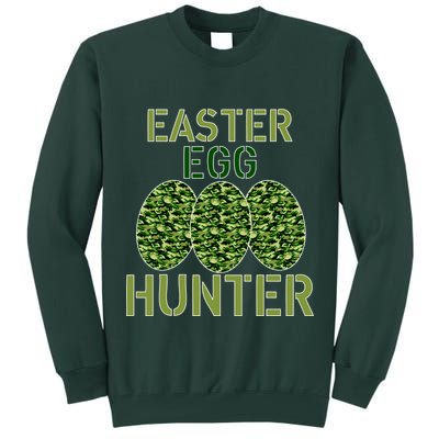 Easter Egg Hunter Camo Eggs Funny Egg Hunt Tall Sweatshirt