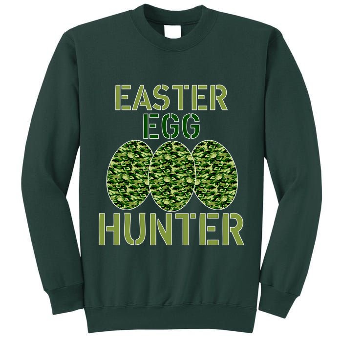 Easter Egg Hunter Camo Eggs Funny Egg Hunt Tall Sweatshirt
