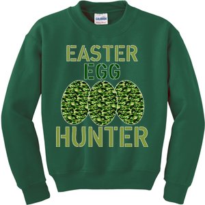 Easter Egg Hunter Camo Eggs Funny Egg Hunt Kids Sweatshirt