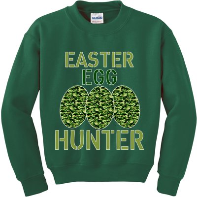 Easter Egg Hunter Camo Eggs Funny Egg Hunt Kids Sweatshirt