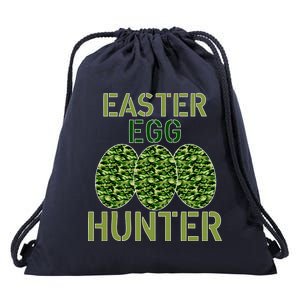 Easter Egg Hunter Camo Eggs Funny Egg Hunt Drawstring Bag