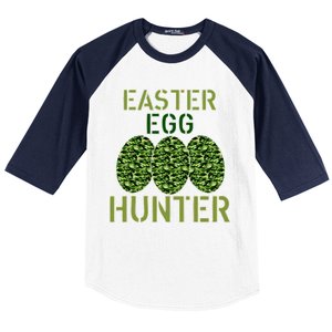 Easter Egg Hunter Camo Eggs Funny Egg Hunt Baseball Sleeve Shirt