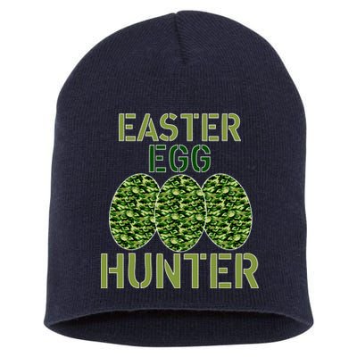 Easter Egg Hunter Camo Eggs Funny Egg Hunt Short Acrylic Beanie