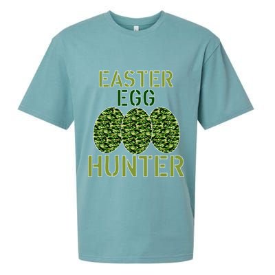 Easter Egg Hunter Camo Eggs Funny Egg Hunt Sueded Cloud Jersey T-Shirt