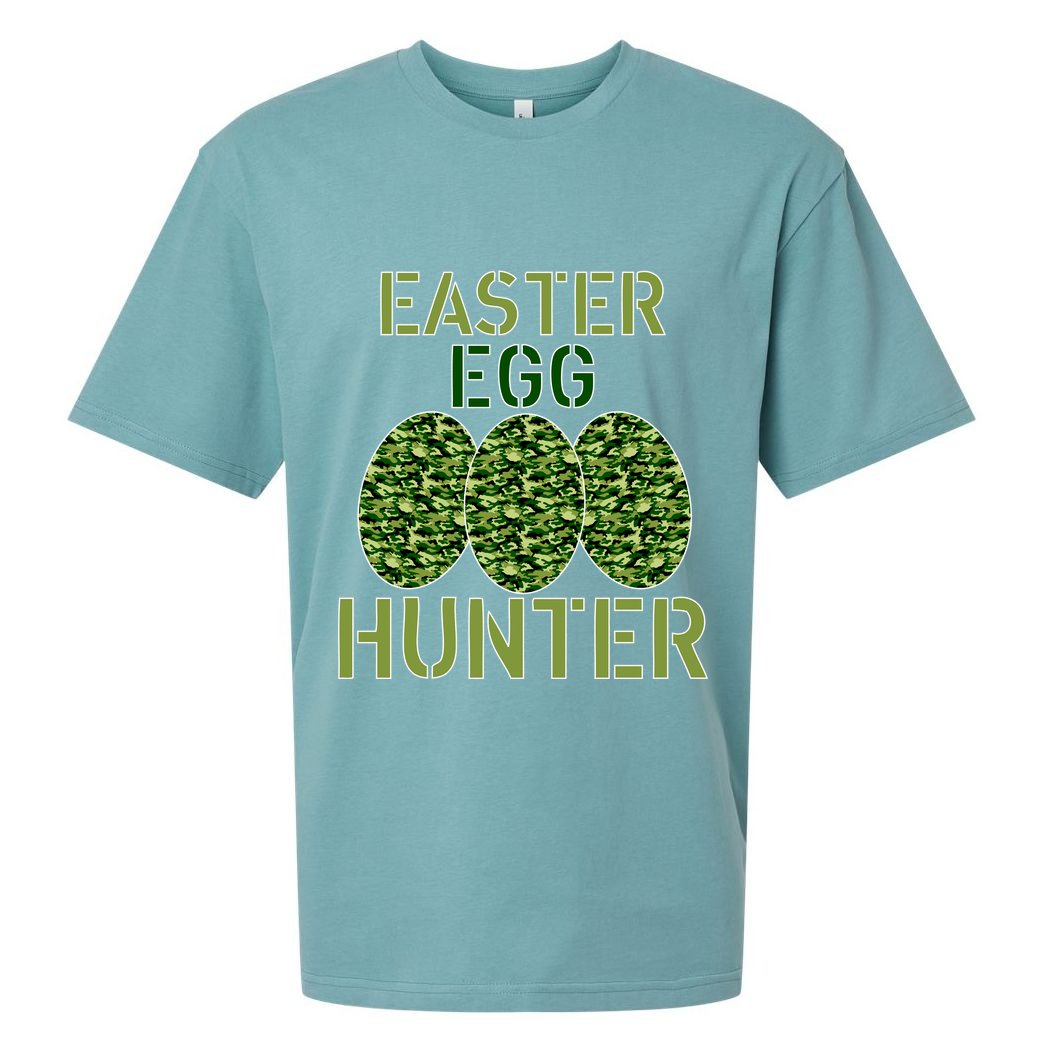 Easter Egg Hunter Camo Eggs Funny Egg Hunt Sueded Cloud Jersey T-Shirt
