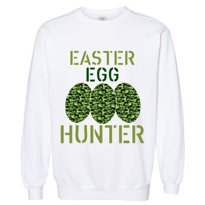 Easter Egg Hunter Camo Eggs Funny Egg Hunt Garment-Dyed Sweatshirt