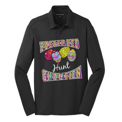 Easter Egg Hunting Champion Silk Touch Performance Long Sleeve Polo