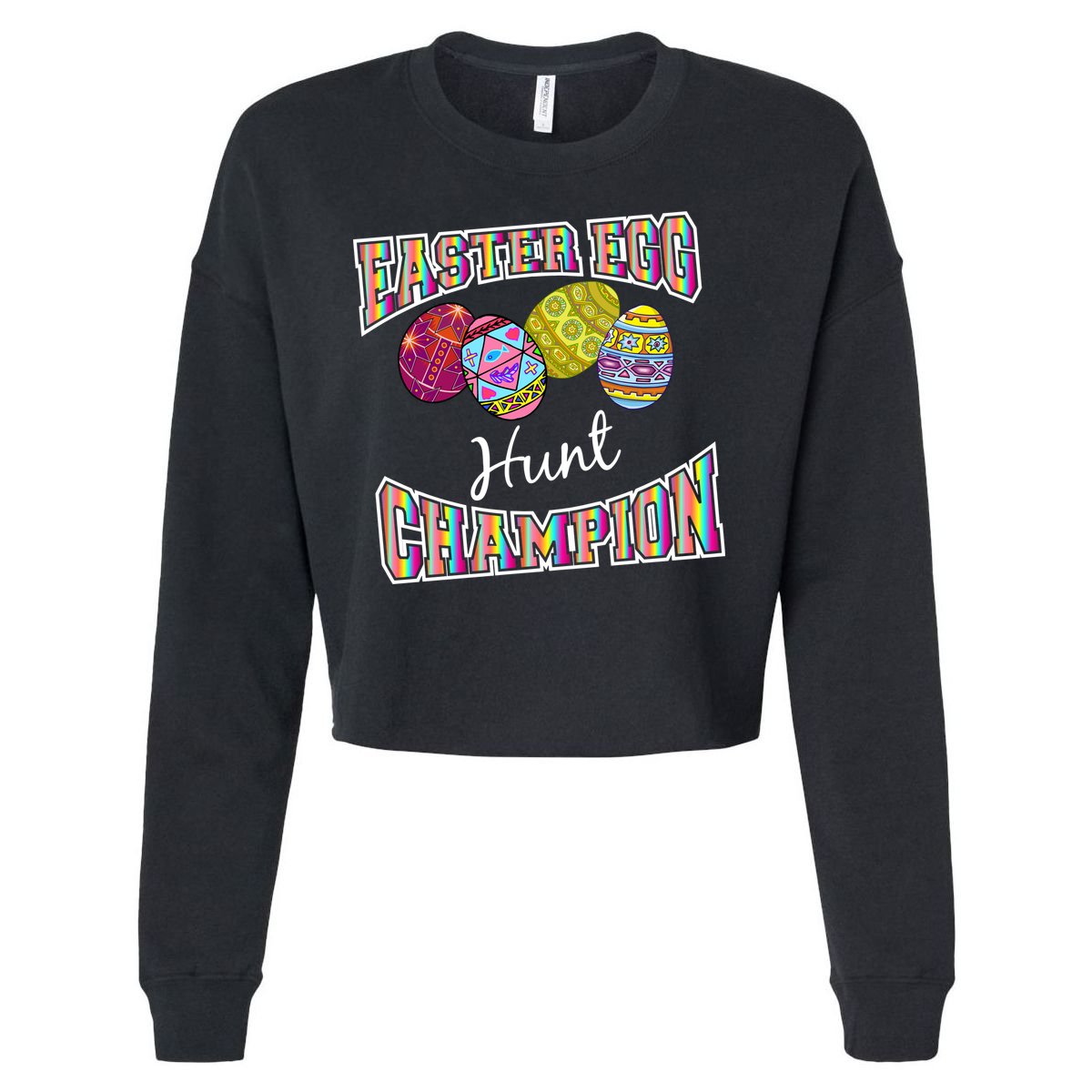 Easter Egg Hunting Champion Cropped Pullover Crew