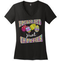 Easter Egg Hunting Champion Women's V-Neck T-Shirt
