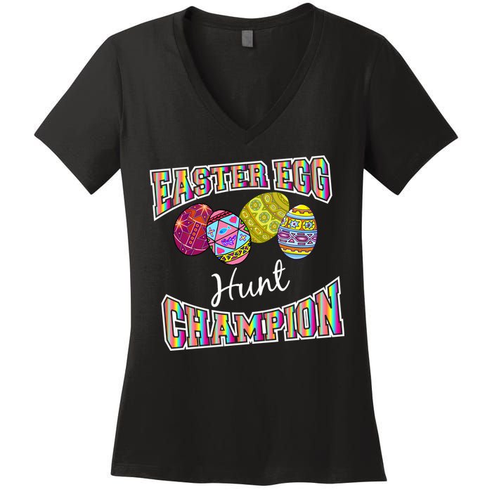 Easter Egg Hunting Champion Women's V-Neck T-Shirt