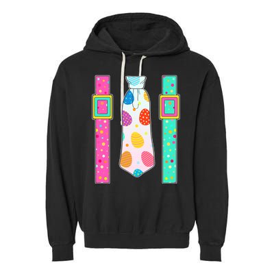 Easter Egg Tie & Suspenders Garment-Dyed Fleece Hoodie