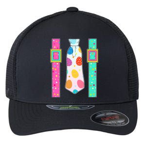 Easter Egg Tie & Suspenders Flexfit Unipanel Trucker Cap