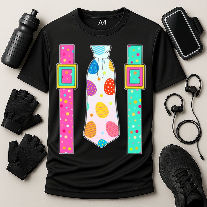 Easter Egg Tie & Suspenders Cooling Performance Crew T-Shirt