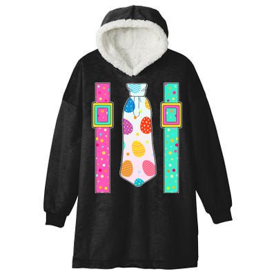 Easter Egg Tie & Suspenders Hooded Wearable Blanket