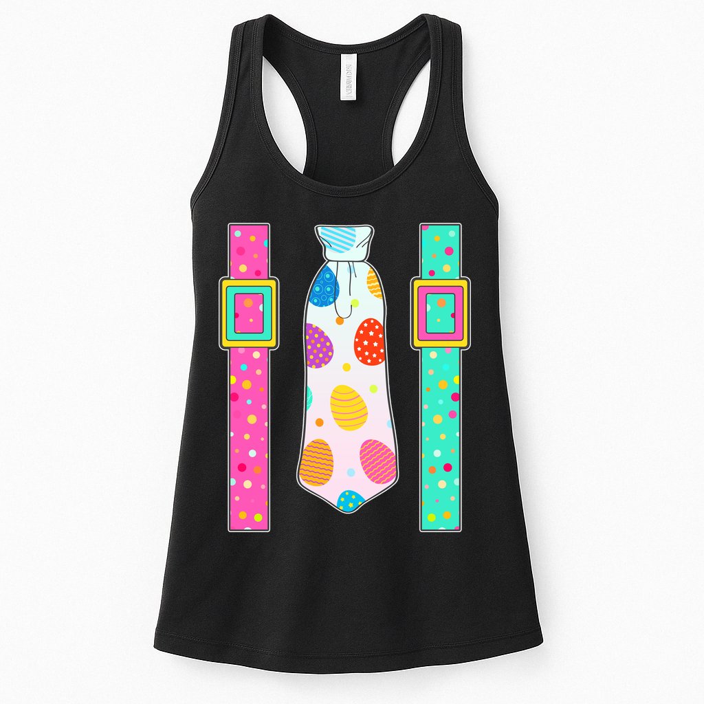 Easter Egg Tie & Suspenders Womens Tank Top
