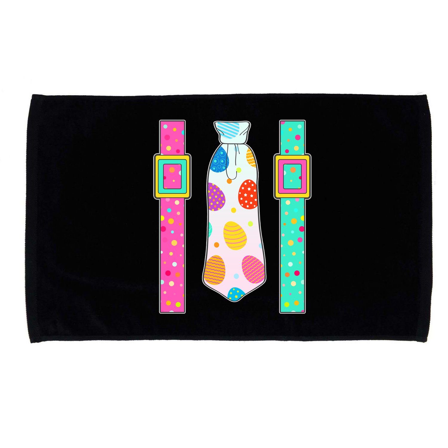 Easter Egg Tie & Suspenders Microfiber Hand Towel