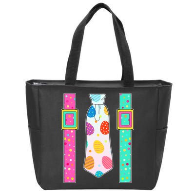 Easter Egg Tie & Suspenders Zip Tote Bag
