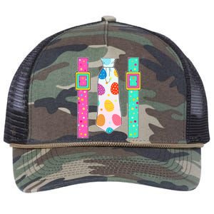 Easter Egg Tie & Suspenders Retro Rope Trucker Hat Cap