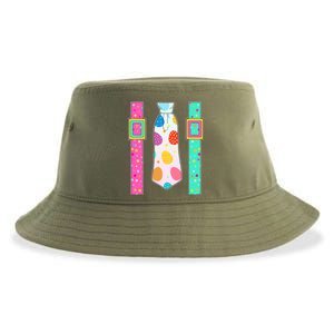 Easter Egg Tie & Suspenders Sustainable Bucket Hat