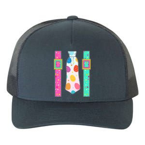 Easter Egg Tie & Suspenders Yupoong Adult 5-Panel Trucker Hat