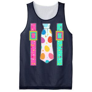 Easter Egg Tie & Suspenders Mesh Reversible Basketball Jersey Tank