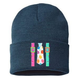 Easter Egg Tie & Suspenders Sustainable Knit Beanie