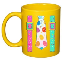 Easter Egg Tie & Suspenders 11oz C Handle Ceramic Mug