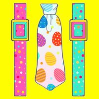 Easter Egg Tie & Suspenders 11oz C Handle Ceramic Mug