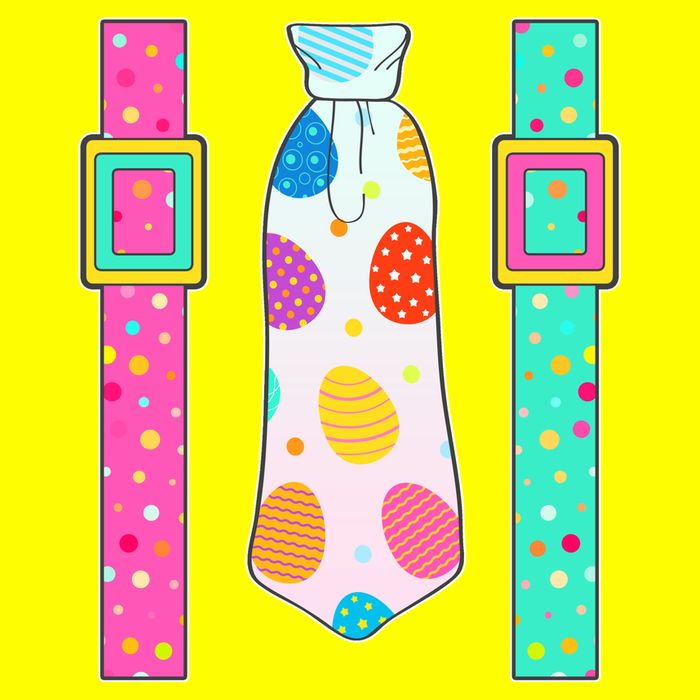 Easter Egg Tie & Suspenders 11oz C Handle Ceramic Mug