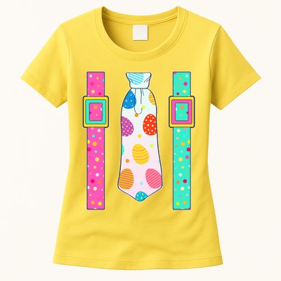 Easter Egg Tie & Suspenders Womens T-Shirt