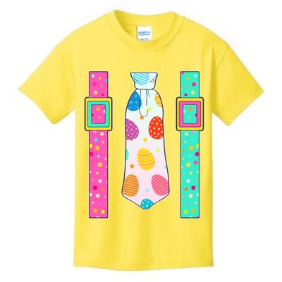 Easter Egg Tie & Suspenders Kids T-Shirt
