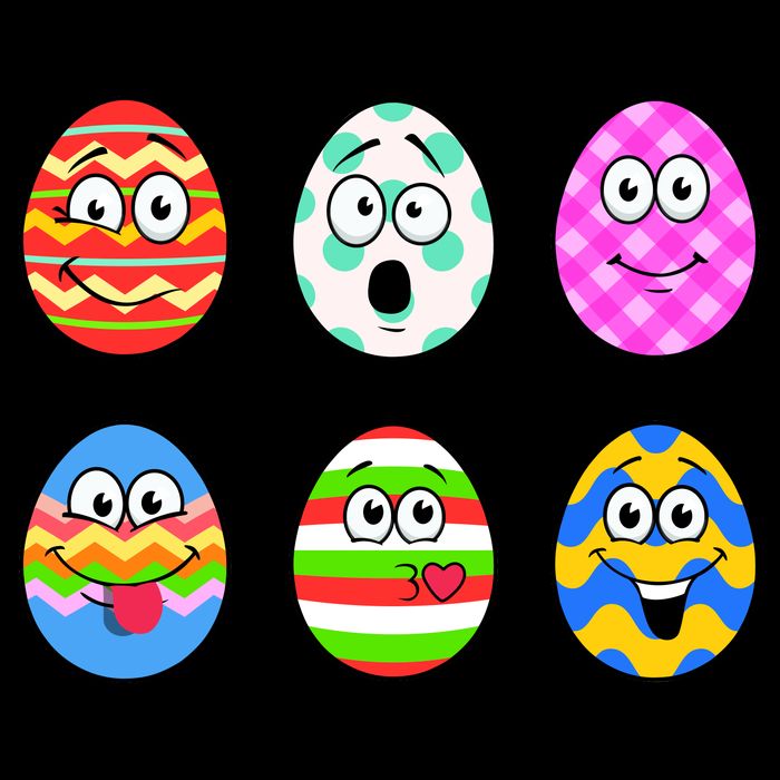 Easter Eggs Funny Emoji's USA-Made Doggie Bandana