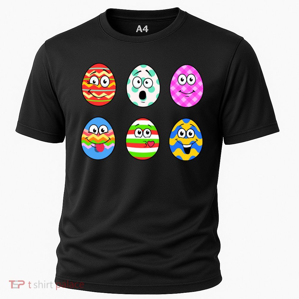 Easter Eggs Funny Emoji's Cooling Performance Crew T-Shirt