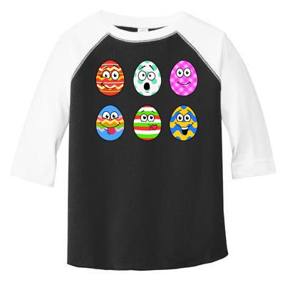 Easter Eggs Funny Emoji's Toddler Fine Jersey T-Shirt