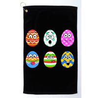Easter Eggs Funny Emoji's Golf Towel
