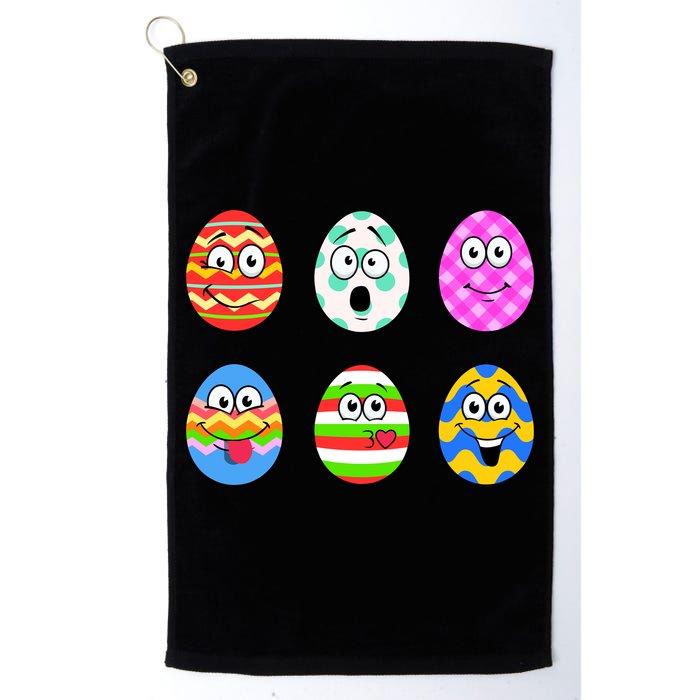 Easter Eggs Funny Emoji's Golf Towel