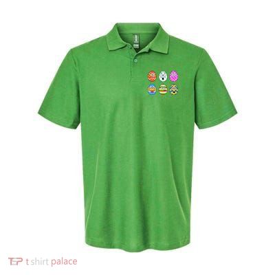Easter Eggs Funny Emoji's Softstyle Adult Sport Polo